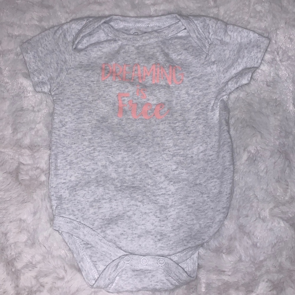 (3 for $10) Rene rofe gray dreaming is free bodysuit/ onesie baby girl clothing